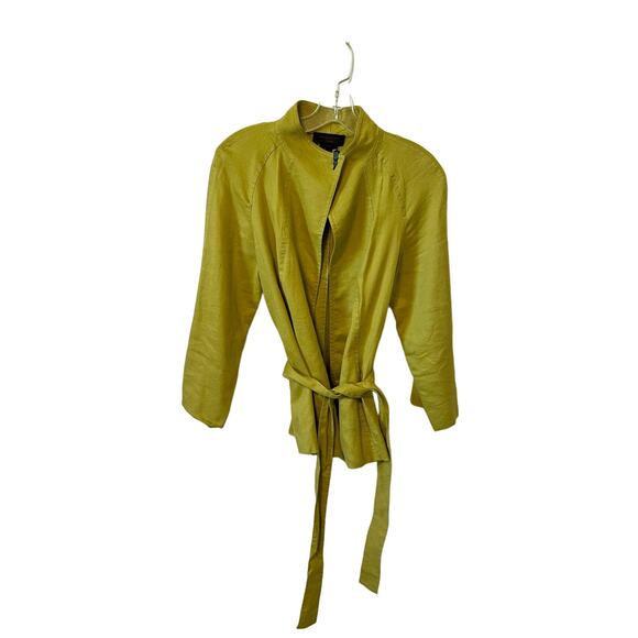 Talbots Collection Linen Wrap Jacket Green Size 6 - Picture 1 of 7